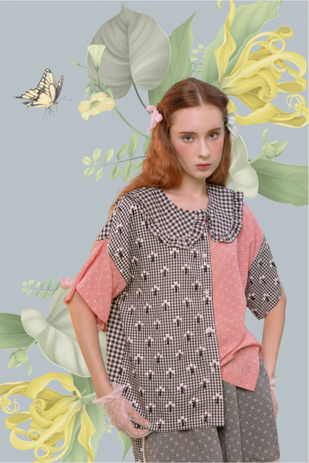 UIRA SHIRT BLACK / RED CHECKS